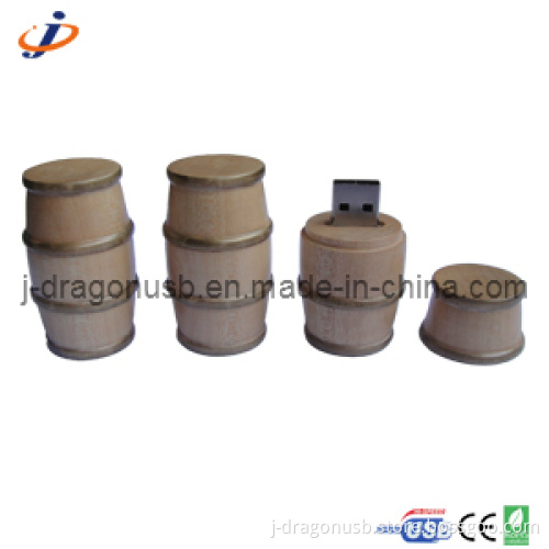 Natural Wood Wine Cask USB Flash Drive (JW146)
